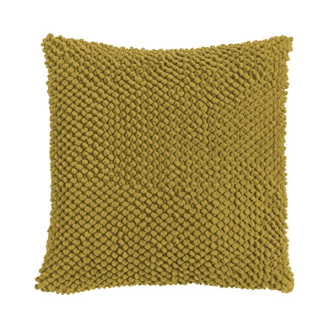 Linen & More Jumbo dots dark khaki cushion 45x45 cm