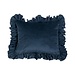 Mars & More kussen fluweel rouche navy 35x45cm