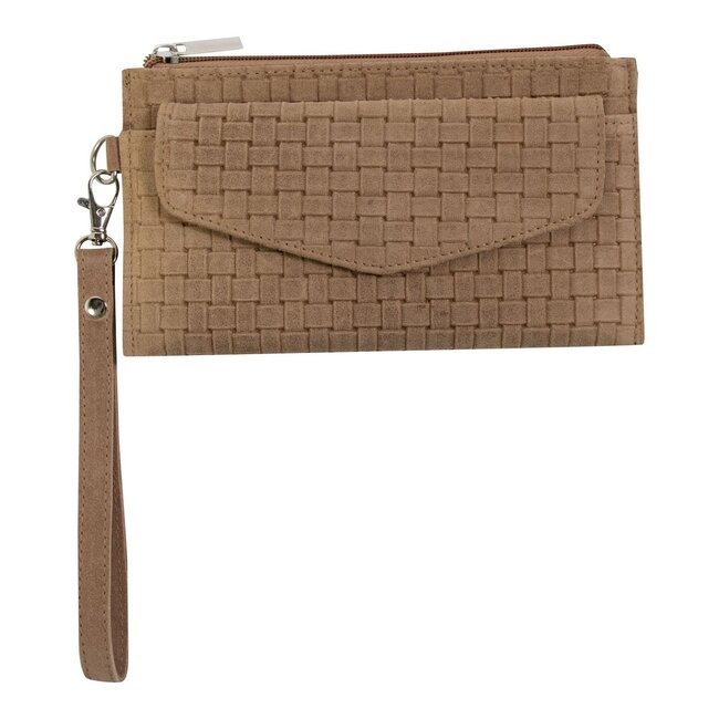 Mars & More etui koe met vakje geweven bruin 20x11cm (bos taurus taurus)