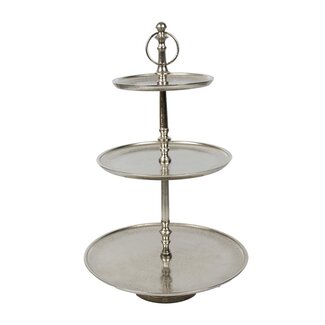 Mars & More keuken etagère zilver rond 3 lagen 55cm