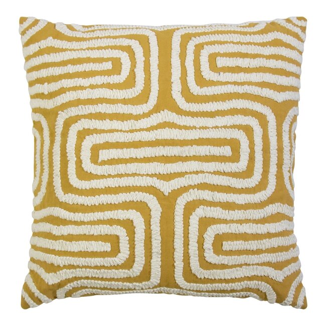 Mars & More Kussen Java mosterd geel 45x45cm