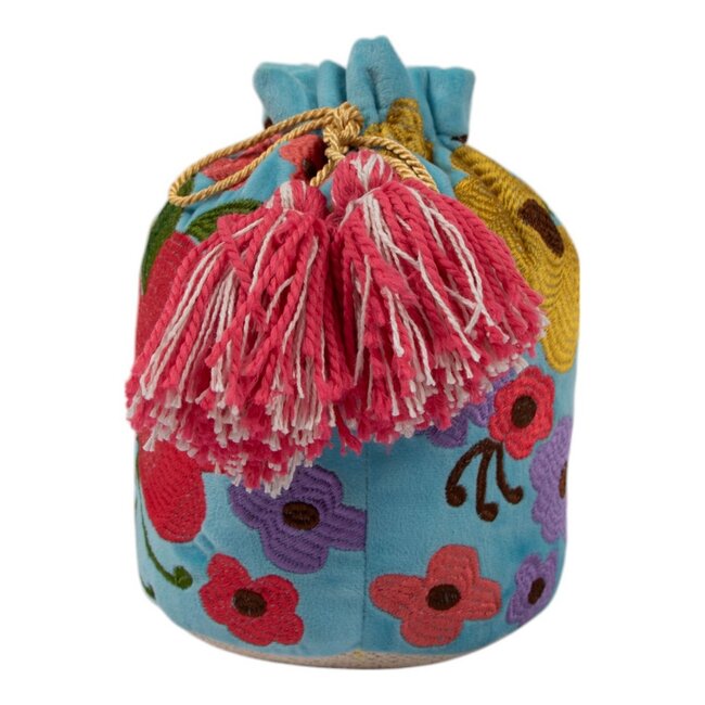 Mars & More Deurstopper Joy lichtblauw h20 d15cm