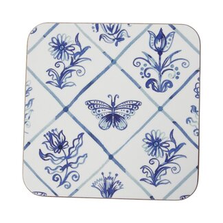 Mars & More Onderzetter Delfts blauw 10x10cm (set van 6)