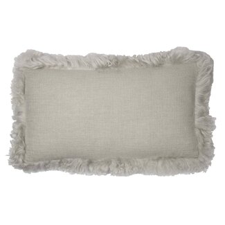 Mars & More kussen schaap krulhaar linnen grijs 30x50cm