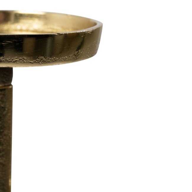 Mars & More Kaarsen Standaard paddenstoel goud h30 d10cm