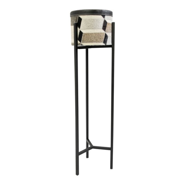 Mars & More Bloempot op standaard illusion multikleur h55 h67 h80 (set van 3) (bos taurus taurus)