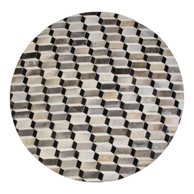 Mars & More Vloerkleed Koe rond illusion multicolor 150cm (bos taurus taurus)