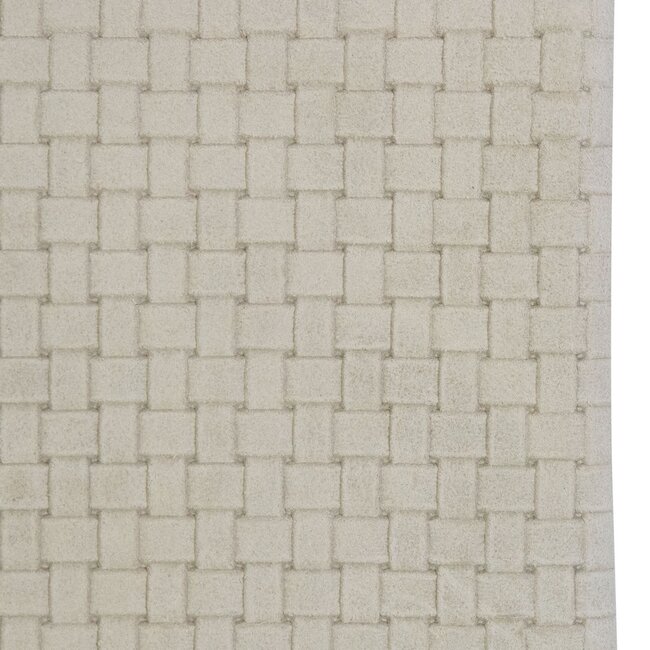 Mars & More crossbody tas verticaal geweven sand 23x17cm (bos taurus taurus)