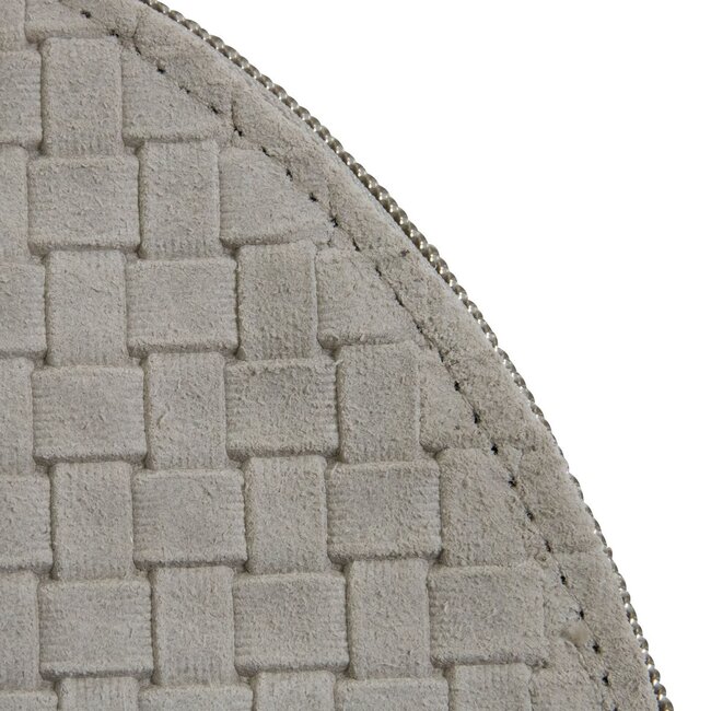 Mars & More Portemonnee halve maan geweven zand 15cm (bos taurus taurus)