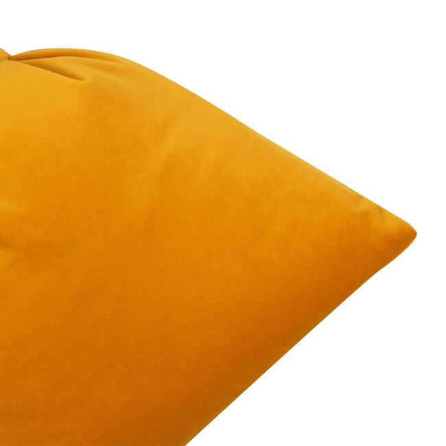 Mars & More Strik Kussen Fluweel honing geel 40x60cm