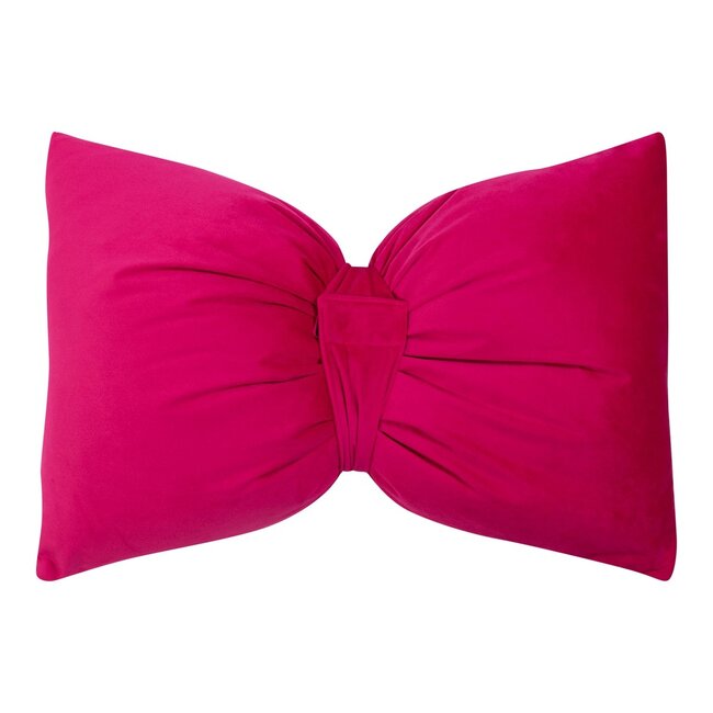 Mars & More Strik Kussen Fluweel fuchsia 40x60cm