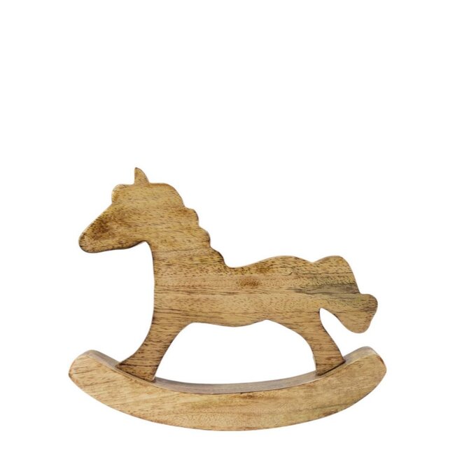 Mars & More Hobbelpaard mango hout 23x18cm