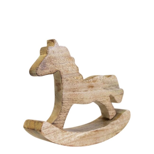 Mars & More Hobbelpaard mango hout 23x18cm