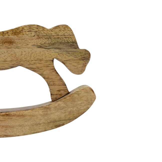 Mars & More Hobbelpaard mango hout 23x18cm