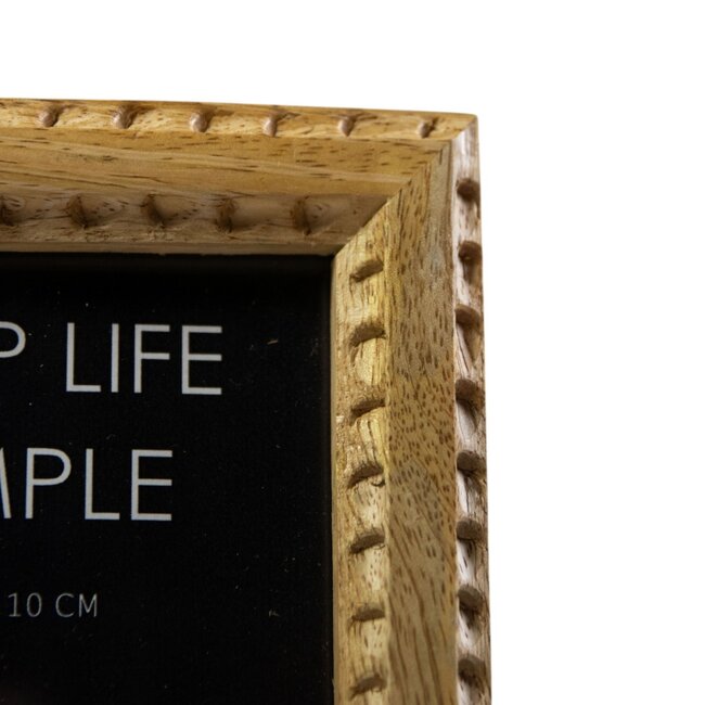 Mars & More fotolijst mango hout gesneden 10x10cm