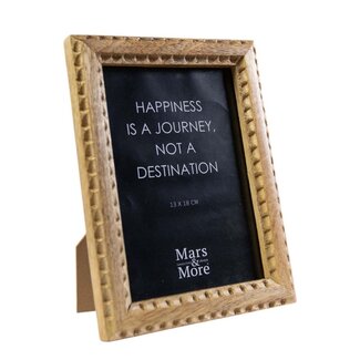 Mars & More fotolijst mango hout gesneden 13x18cm