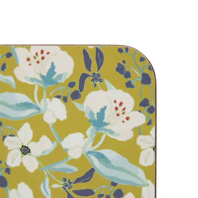 Mars & More Onderzetter Marie bloemen 10x10cm (set van 6)