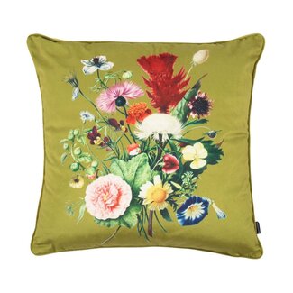 Mars & More Kussen Bloemen groen 45x45cm