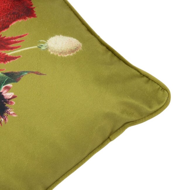 Mars & More Kussen Bloemen groen 45x45cm