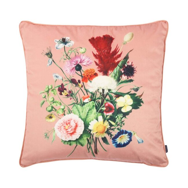 Mars & More Kussen Bloemen roze 45x45cm