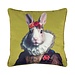 Mars & More Kussen Portret konijn groen 45x45cm