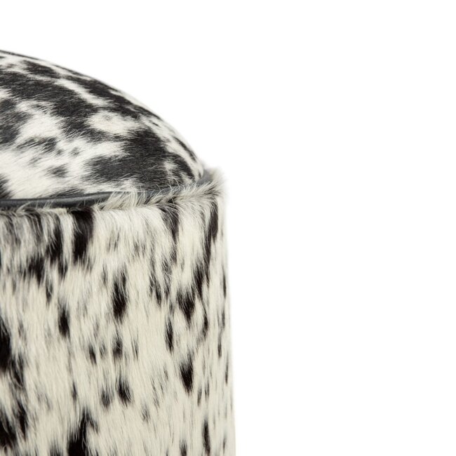 Mars & More Poef Koe rond zwart wit 40x40x43cm (bos taurus taurus)