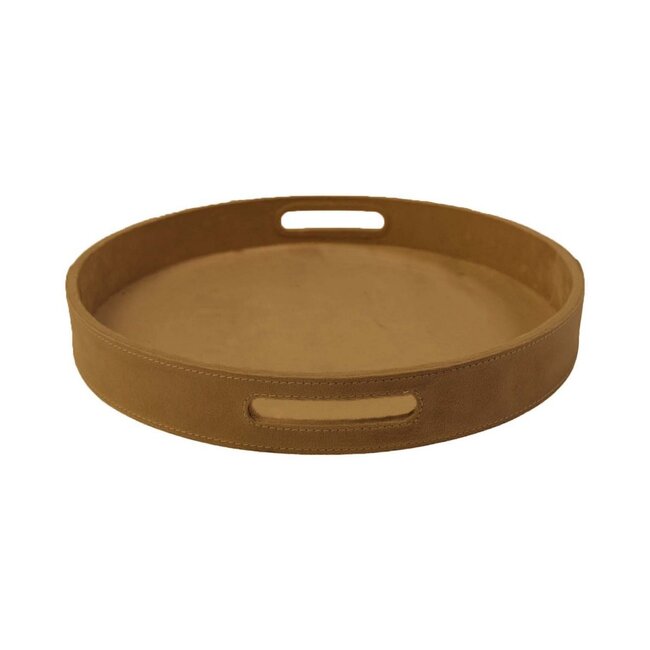 Mars & More Dienbladen rond fluweel brons dia 30, 38, 45 cm (set of 3)