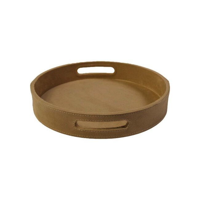 Mars & More Dienbladen rond fluweel brons dia 30, 38, 45 cm (set of 3)