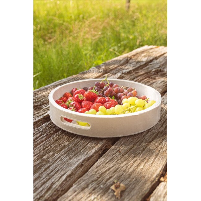 Mars & More Dienbladen rond fluweel champagne dia 30, 38, 45 cm (set of 3)