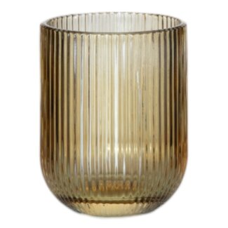 Mars & More Waterglass Amber Stripe h9,5 d7,5