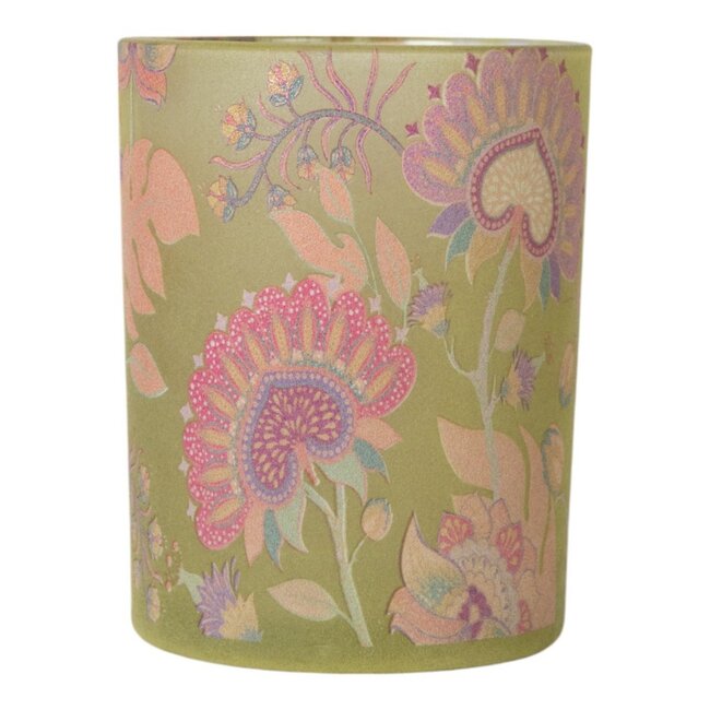 Mars & More Theelichthouder neon bloemen groot 12cm