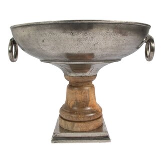 Mars & More Wijnkoeler zilver hout h40 d48,5