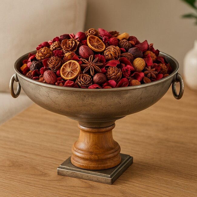 Mars & More Wijnkoeler zilver hout h40 d48,5