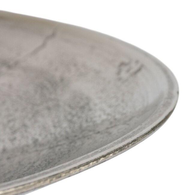 Mars & More Dienblad op voet zilver hout h29 d55,5