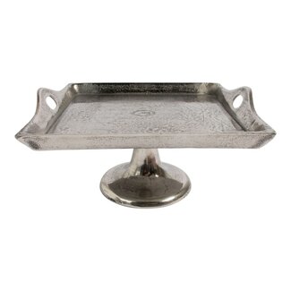 Mars & More Dienblad op voet zilver h20 34,5x34,5