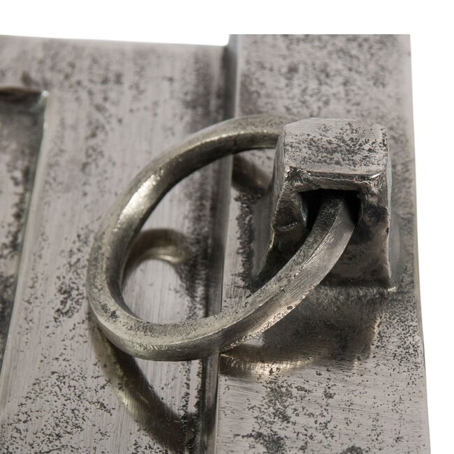 Mars & More Dienblad met handgrepen ijzer zilver h6 46,5x18,5