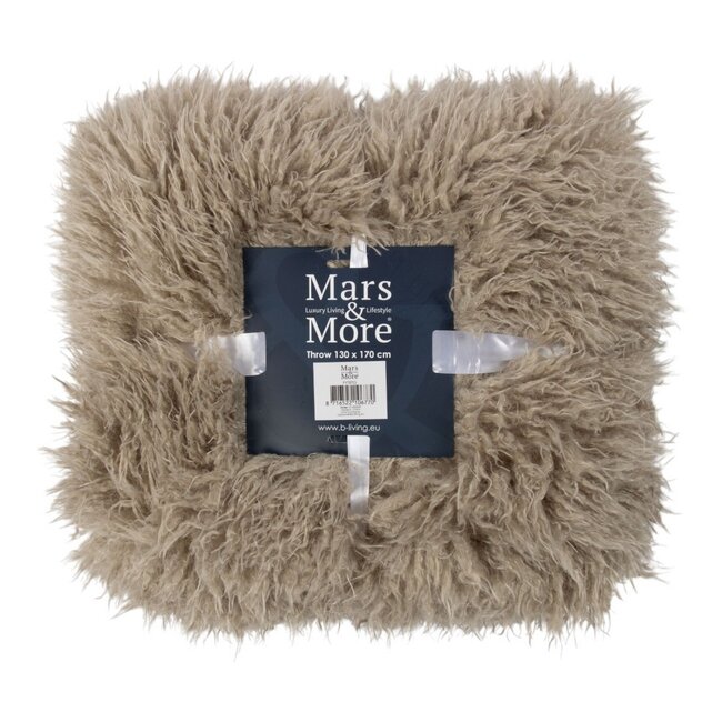 Mars & More plaid tibetaans lam grijs 130x170cm