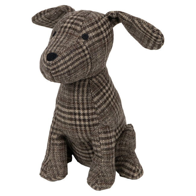 Mars & More Deurstopper Hond zit ruit 21x16x26 cm