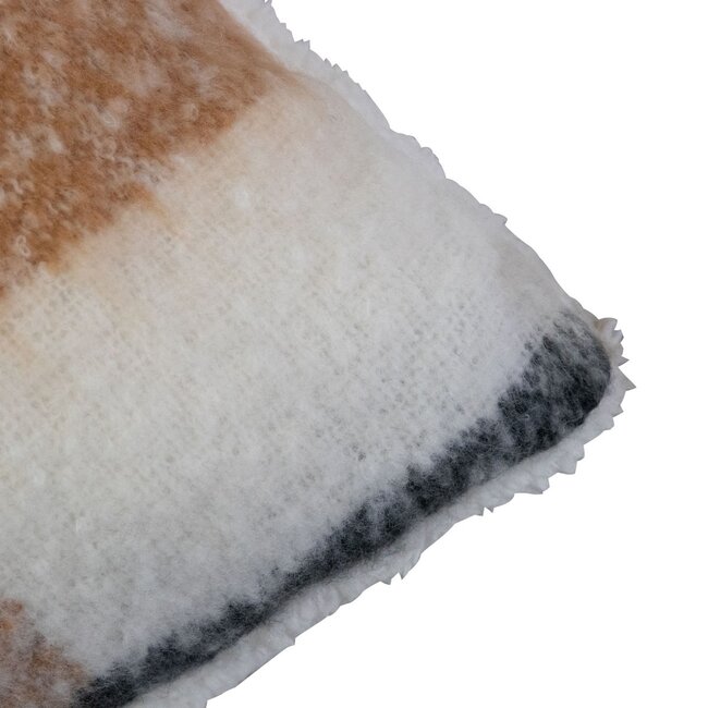 Mars & More Kussen ruit boucle beige 45x45cm