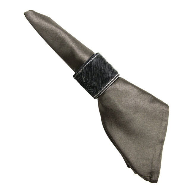 Mars & More servetring koehuid zwart 5cm