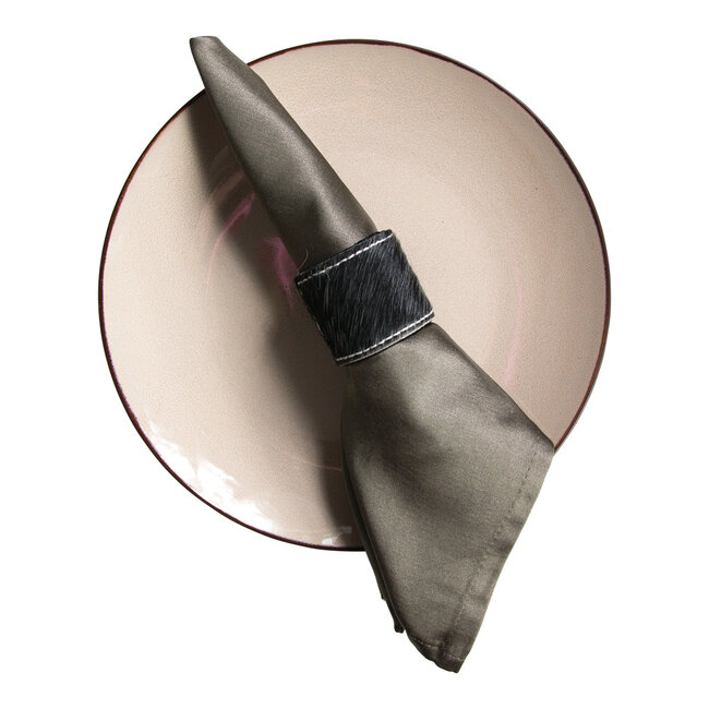 Mars & More servetring koehuid zwart 5cm