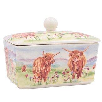 Lesser & Pavey Porseleinen Botervloot – Jennifer Rose Highland Cows