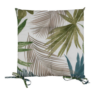 2Lif Banjol Flower Print Outdoor stoelkussen blauw 40x40cm+5cm