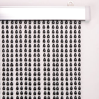 2Lif Dominica Beads Vliegengordijn zwart 90x210cm