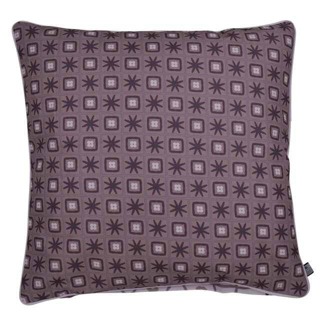 2Lif Luna Outdoor Sierkussen taupe/grijs 47x47cm