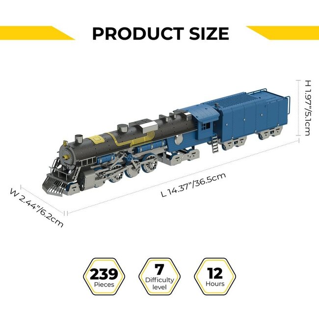 3D Metalen Bouwpakket, Polar Steel, Metal Time, MT052 Color Version, 36,5x6,2x5,1cm