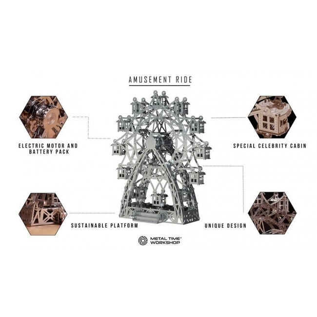 3D Metalen Bouwpakket, Amusement Ride, Metal Time, MT033, 17x7,5x18cm