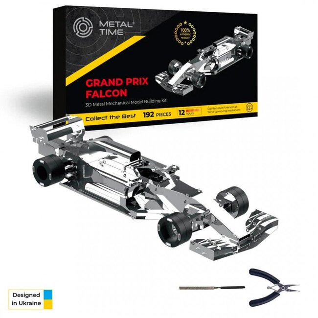 3D Metalen Bouwpakket, Grand Prix Falcon, Metal Time, MT035, 28,5x10,3x5,3cm