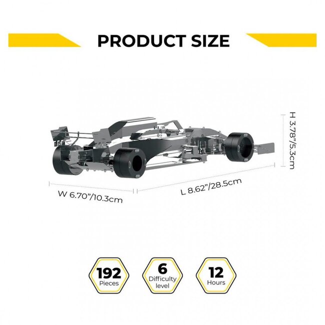 3D Metalen Bouwpakket, Grand Prix Falcon, Metal Time, MT035, 28,5x10,3x5,3cm