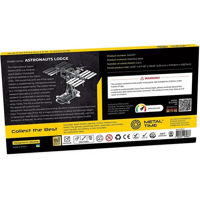 3D Metalen Bouwpakket, Astronauts Lodge, Metal Time, MT017, 19,8x23,4x22,9cm